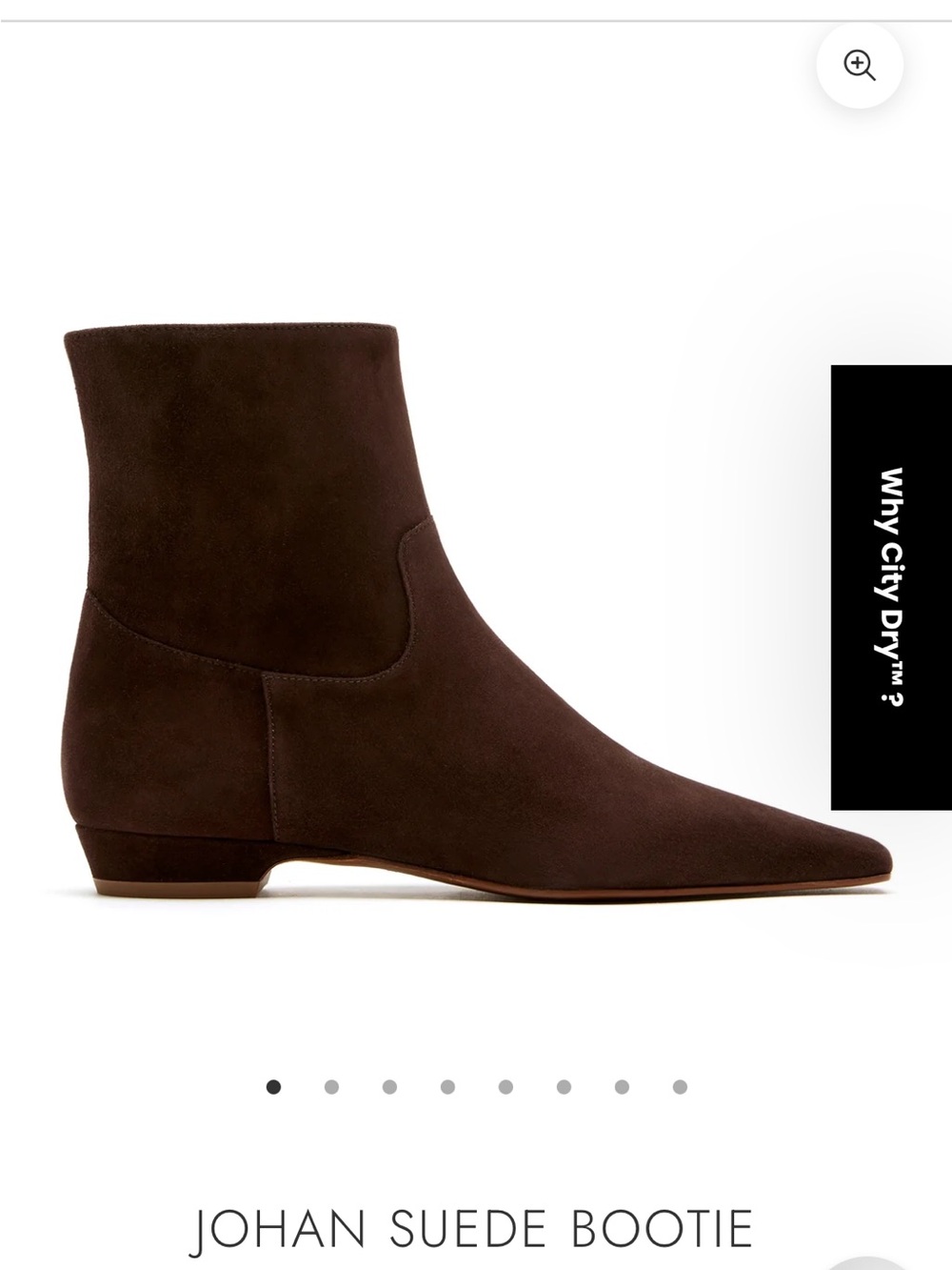 La CANADIENNE Johan Suede Ankle Bootie - Dark Brown
